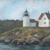 Curtis Island Light, 2012
Encaustics on Wood Panel 
20" x 16"